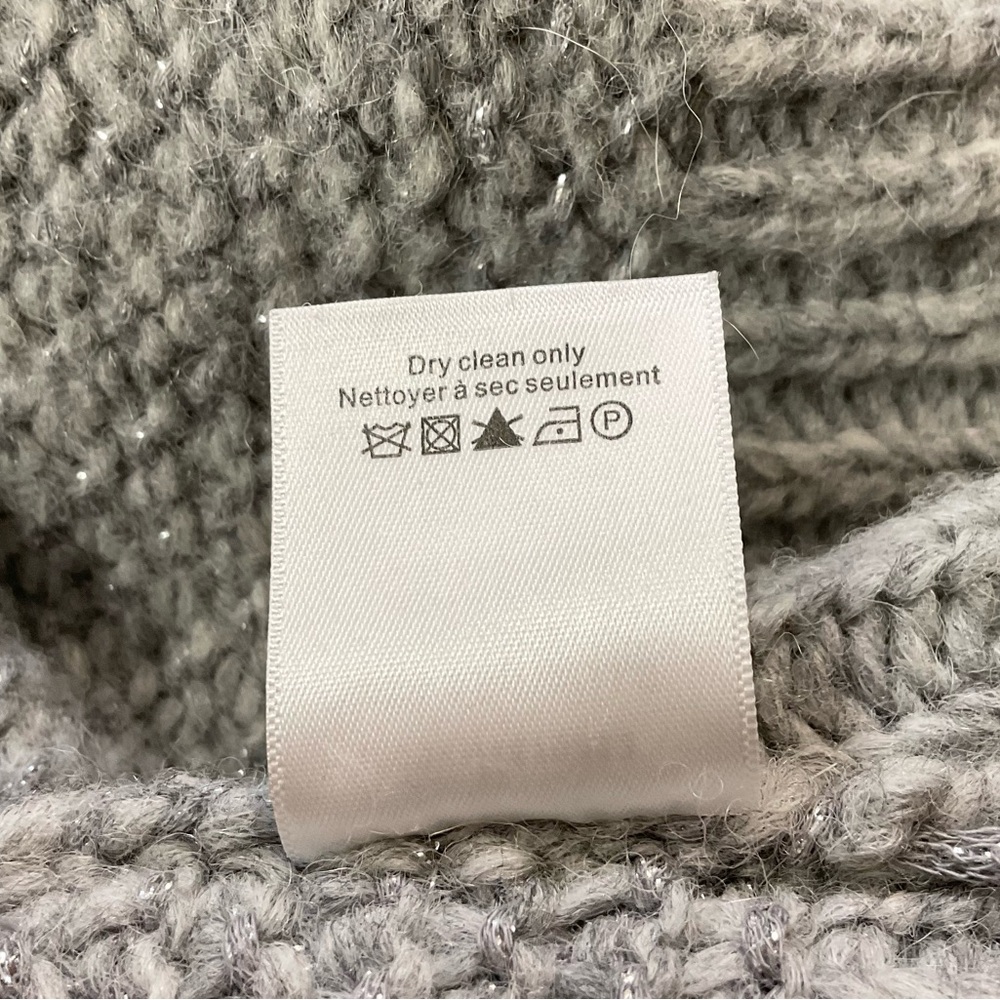 Veronica Beard Mirnie Gray V-Neck Alpaca Sweater Womens L - Picture 10 of 10